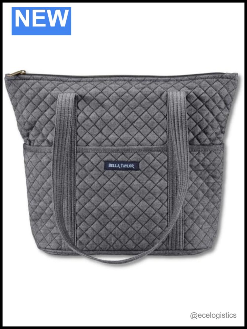 Quilted Shoulder Bag Tote for Women Cotton Lightweight with 10 Pockets